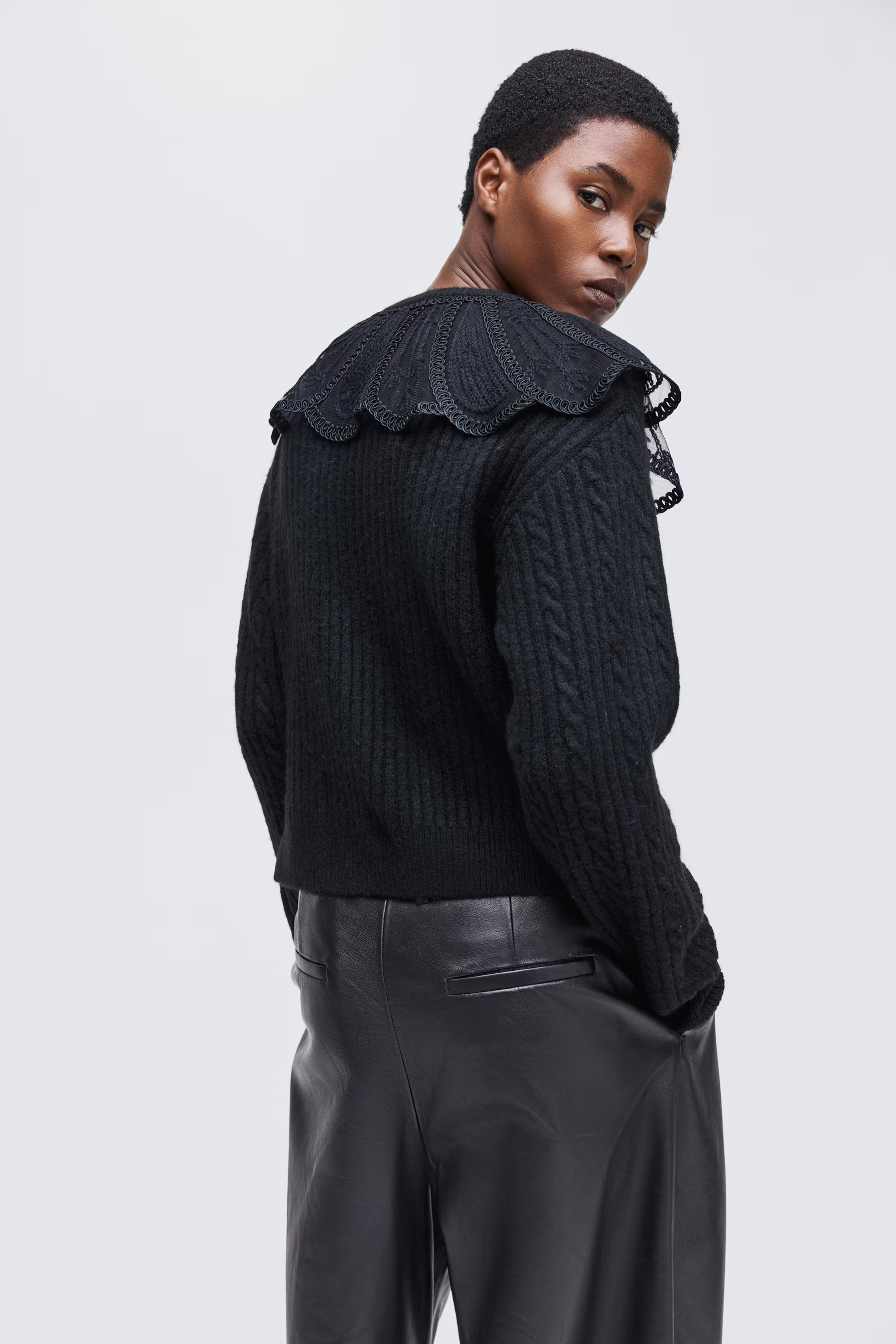 Lace-Collar Cardigan | H&M (US + CA)