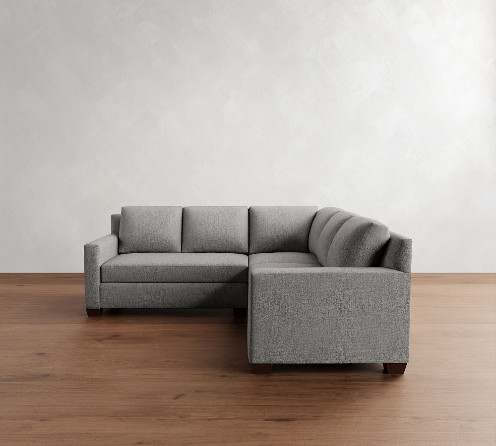York Square Arm 3-Piece L-Shaped Sectional (93") | Pottery Barn (US)