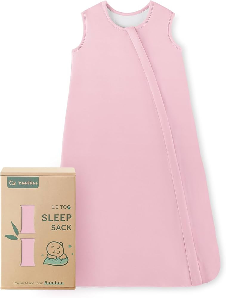 Yoofoss Rayon Made from Bamboo Baby Sleep Sack 6-12 Months 1.0 Tog Baby Wearable Blanket, Super S... | Amazon (US)