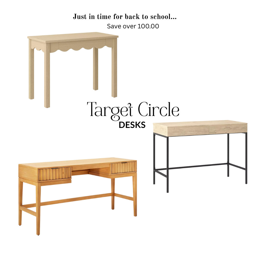 Ready to tackle that homework zone? 📚 I’ve been on the hunt for the best Back to School deals at Target, and let me tell you, their selection of affordable desks is absolutely perfect! 🎯

You know how crucial a good workspace is for productivity, whether you're a student or working from home. And with the school year just around the corner, now is the time to upgrade your setup.

I found several stylish and functional desks for under $150! These aren't just flimsy finds; we're talking about durable pieces with great storage options and sleek designs that fit any space—from a dorm room to a home office.

The best part? Many of these are included in the current Target Circle offers, meaning you can save even more! Don't miss out on these incredible prices.

Back to School shopping just got a whole lot easier. Swipe up to shop my favorites and get your study space ready for success! 🍎💻✨

#TargetFinds #BackToSchoolDeals #AffordableHomeOffice #StudentDesk #TargetCircle #HomeOfficeRefresh #BudgetDecor #DeskSetup #LTKBackToSchool 

 #LTKHome #LTKSaleAlert #LTKFamily