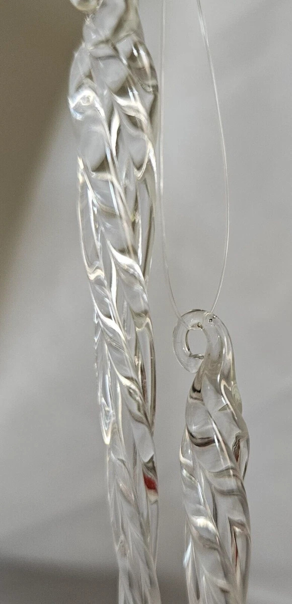 Kurt S. Adler 5-1/2" Blown Glass Icicle Ornaments 12-Piece Box Set Twisted NIB | eBay US