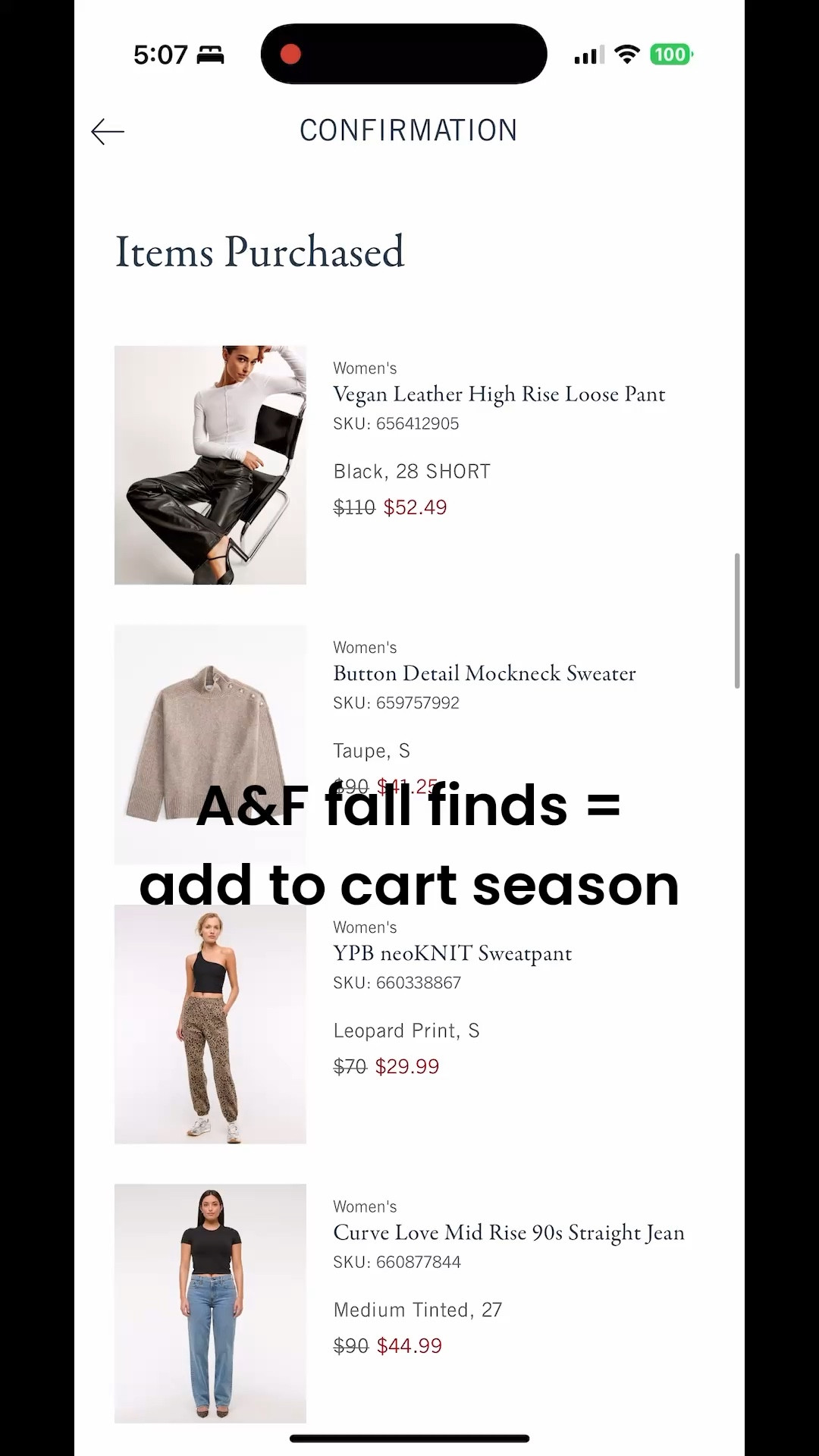 My cart may be full but so is my fall wardrobe 🙃

Just grabbed a few Abercrombie (A&F) staples I know I’ll wear on repeat — think cozy layers, easy basics, and pieces that actually feel good.

👉 Linked everything so you can snag the fall finds before they sell out.

#LTKSeasonal #LTKStyleTip #fallfashion #abercrombie

#LTKPetite #LTKFindsUnder100 #LTKFallSale