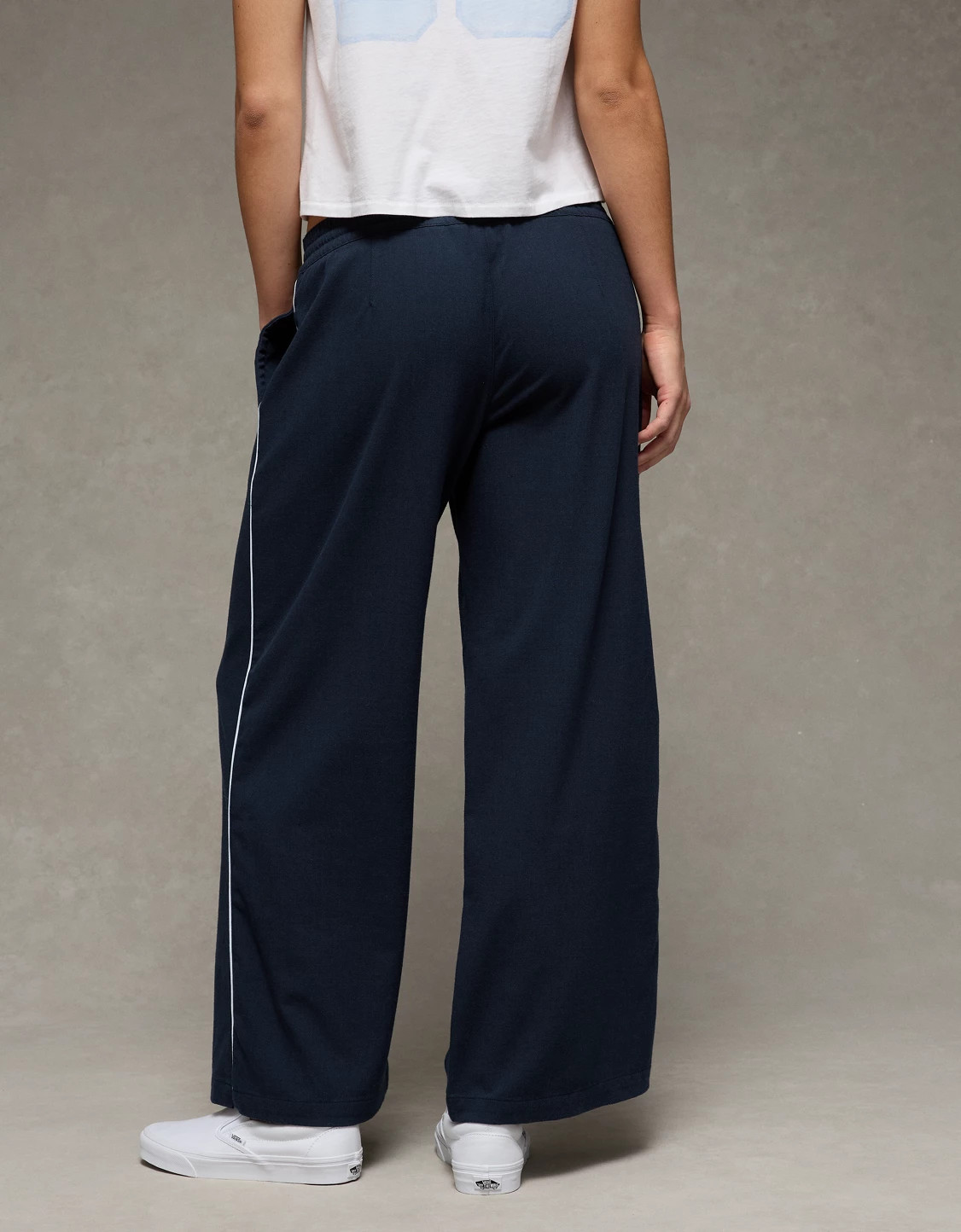 AE Stretch Low Rise Wide-Leg Track Pant | American Eagle Outfitters (US & CA)