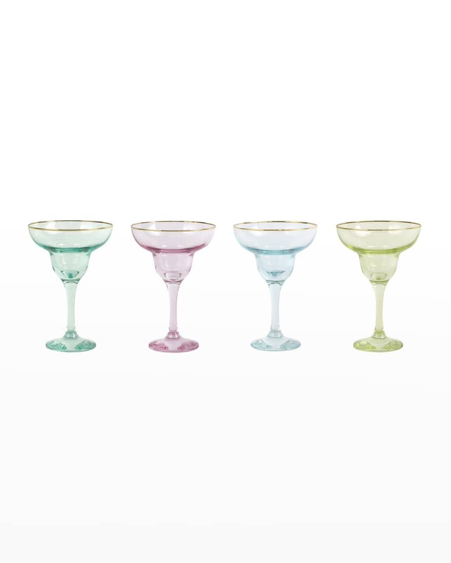 Vietri Rainbow Assorted Margarita Glasses, Set of 4 | Neiman Marcus