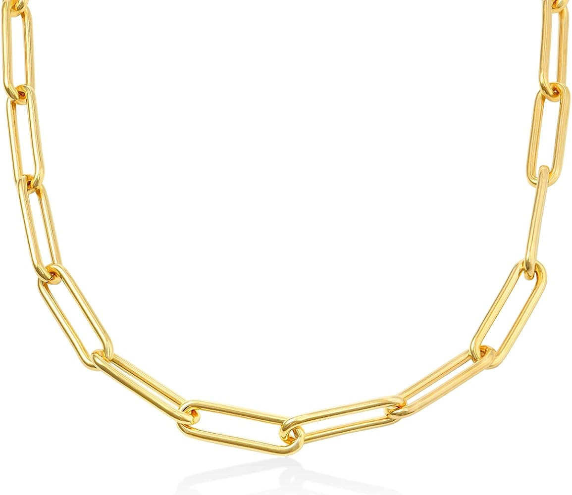 OAK & LUNA - Choose Your Style Women's Chain - Sterling Silver, 18K Gold Plated, Gold Vermeil, 14... | Amazon (US)