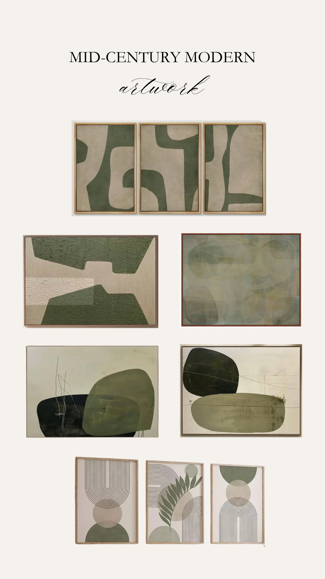 Green and neutral-toned abstract art 

 

#LTKHome