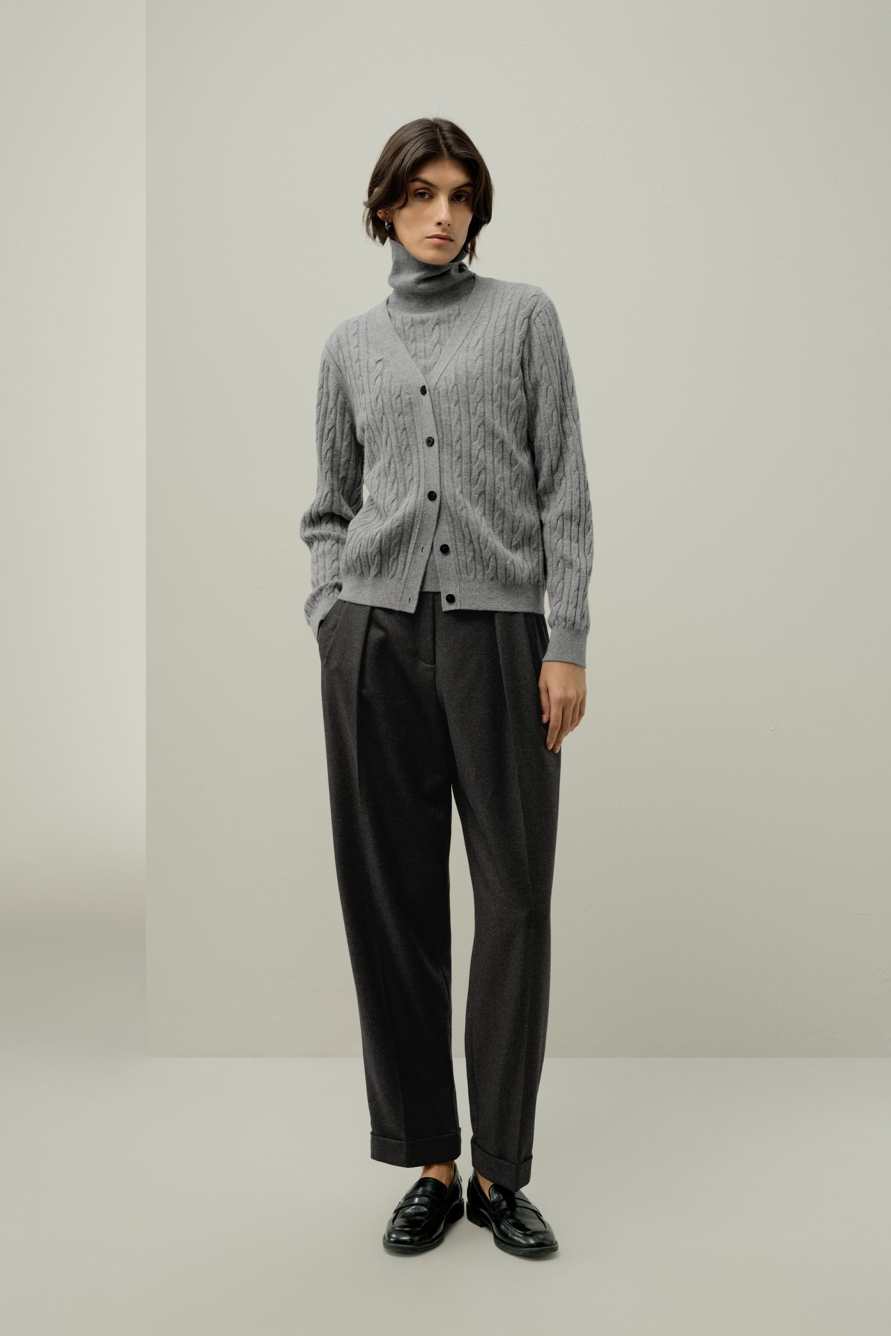 Cable-Knit Baby Cashmere Cardigan | LILYSILK