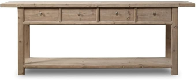 Artissance Long Amalfi 4 Drawers Table (Console), Extra Large, Natural | Amazon (US)