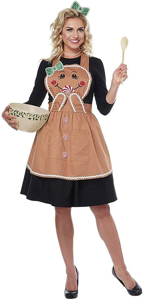 California Costumes Women's Gingerbread Apron - Adult Costume Adult Costume, Tan, One Size | Amazon (US)