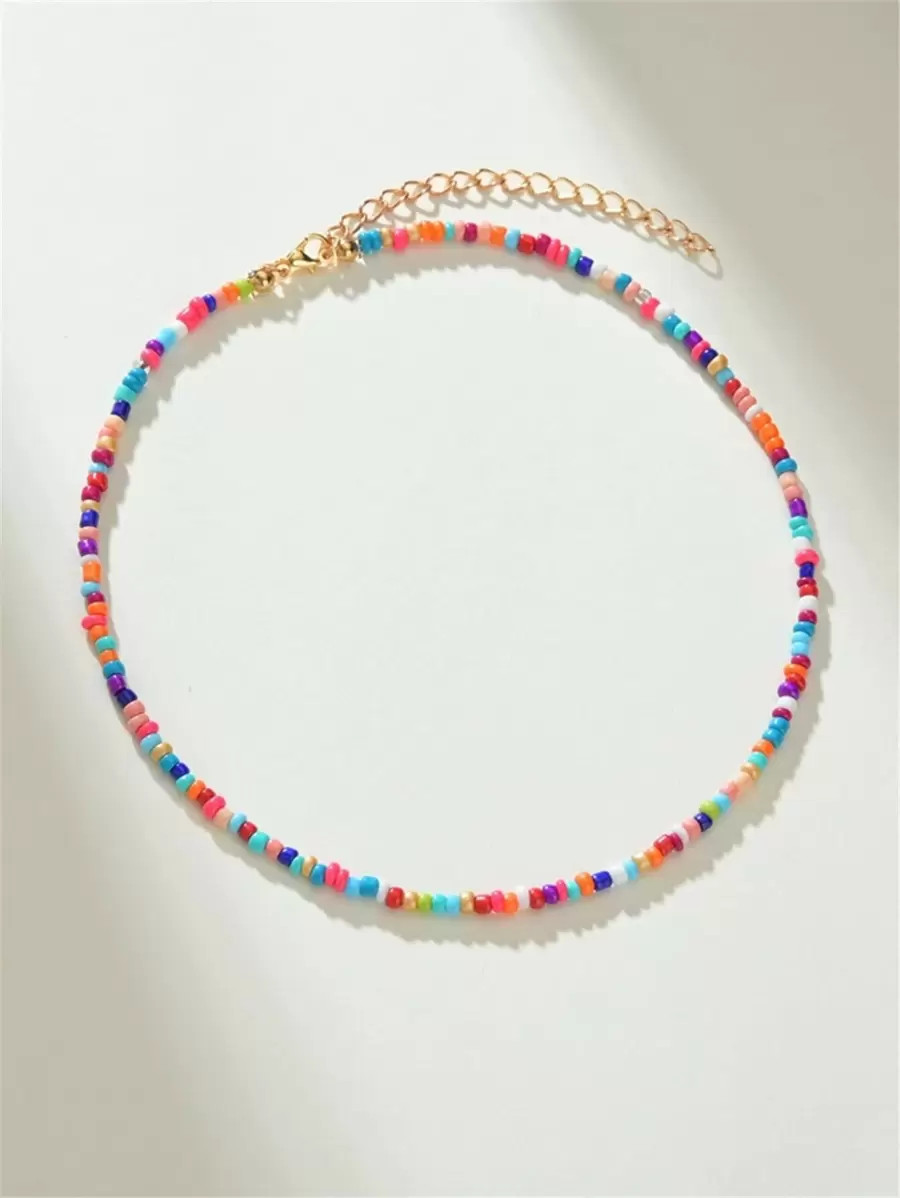 Cute Colorful Beaded Necklace For Daily | SHEIN