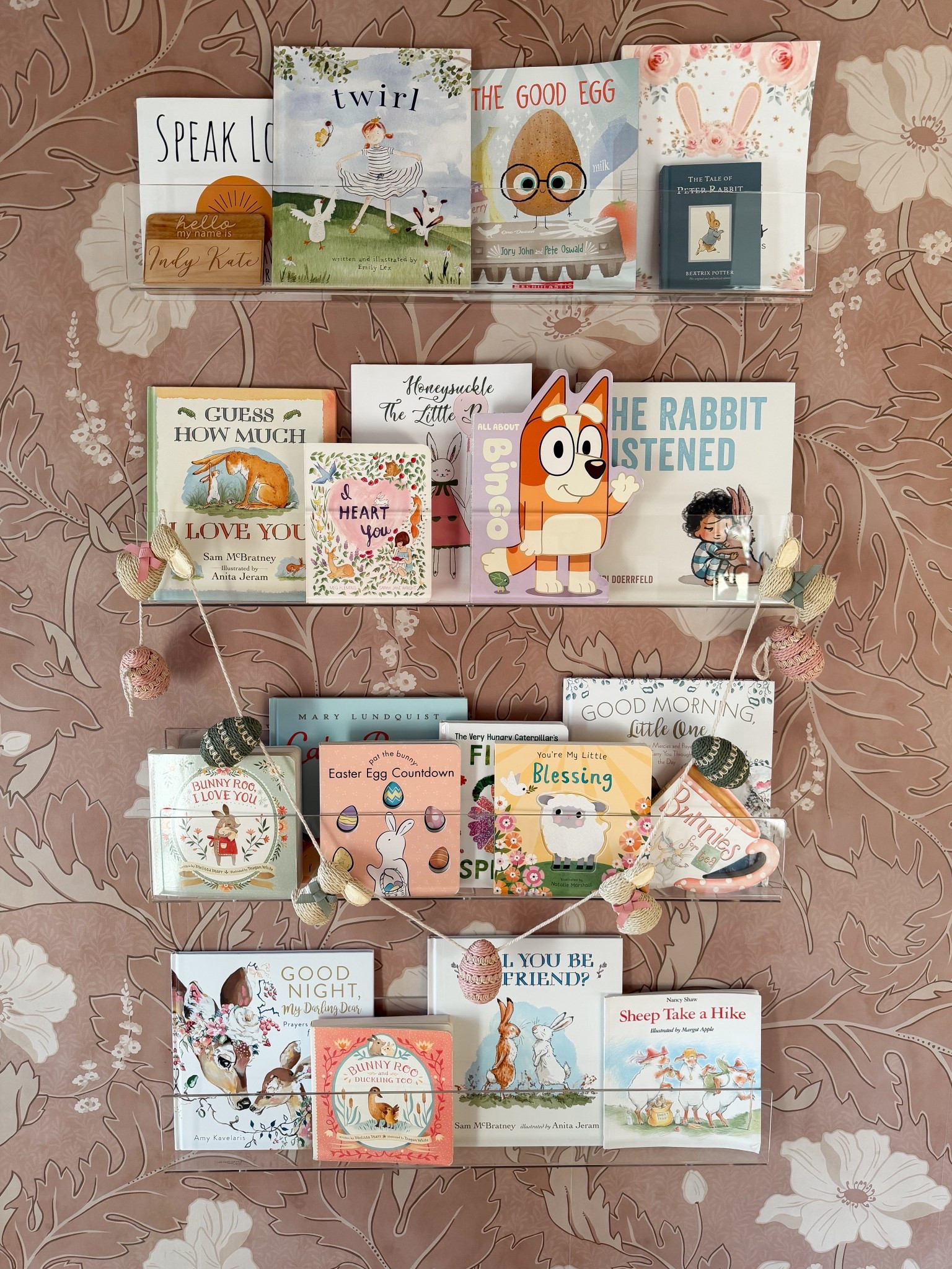 Easter books, children’s book wall, acrylic shelf

#LTKKids #LTKspring #LTKHome