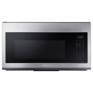 Samsung 30 in. 1.7 cu. ft. Over the Range Convection Microwave in Fingerprint Resistant Stainless... | The Home Depot