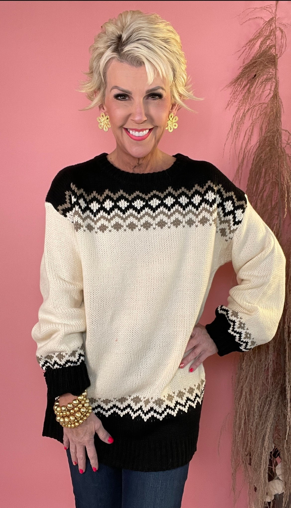 Fair Isle Sweater | Peppered with leopard