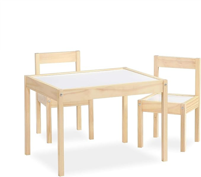 Baby Relax Hunter 3-Piece Kiddy Table & Chair, Natural/White Table Set | Amazon (US)