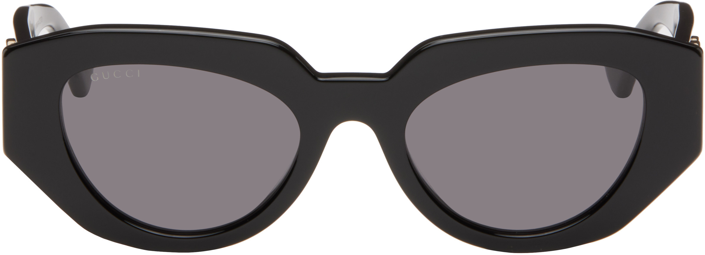 Gucci Black Geometrical Sunglasses | SSENSE