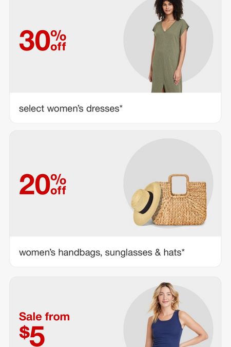 Target deals! Spring clothings bags shoes and swimsuits on sale 

#LTKFind #LTKSeasonal #LTKSale