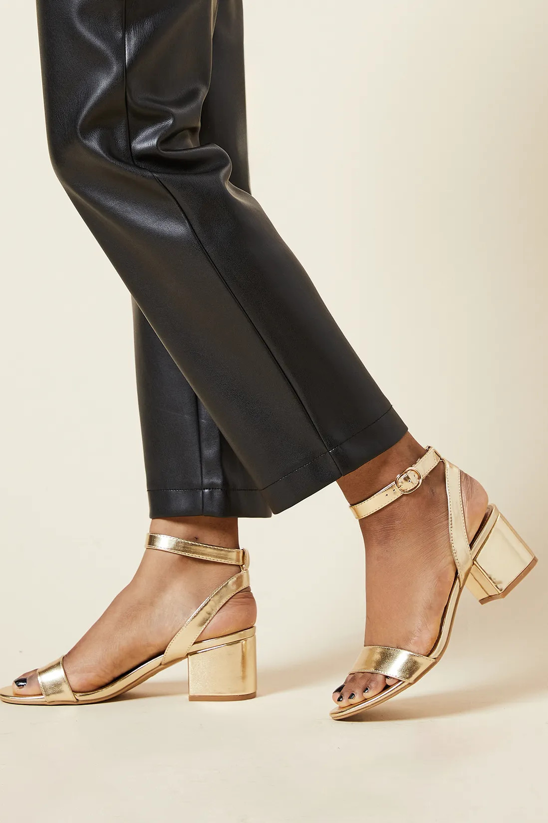 Heels | Tommi Barely There Mid Block Heel Sandals | Dorothy Perkins | Debenhams UK
