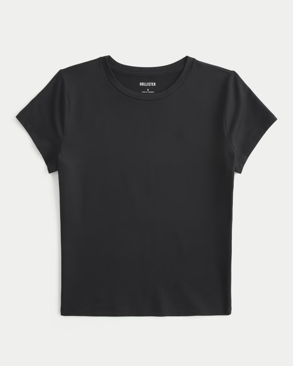 Women's Soft Stretch Seamless Fabric Crew Baby Tee | Women's Tops | HollisterCo.com | Hollister (US)