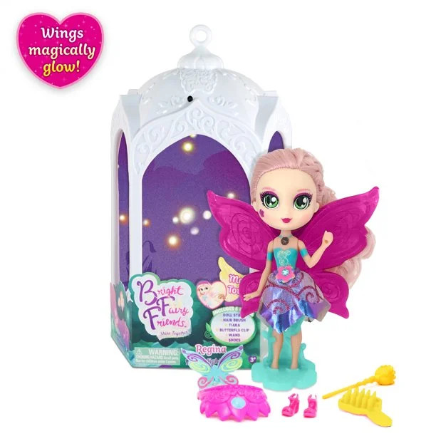 Bright Fairy Friends Light Up Queen Fairy Fashion Doll including Queen Fairys Mini Doll House | Walmart (US)