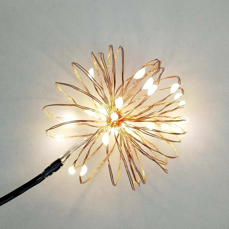 Mainstays 8.3ft Copper Wire Indoor LED Fairy String Lights with Battery Operated Automatic Timer ... | Walmart (US)