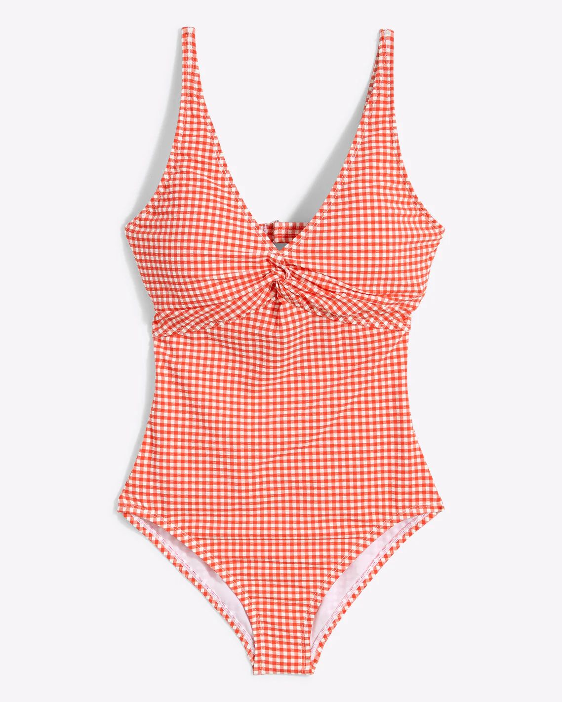 Twist Front One Piece Swimsuit in Red Gingham | Draper James (US)