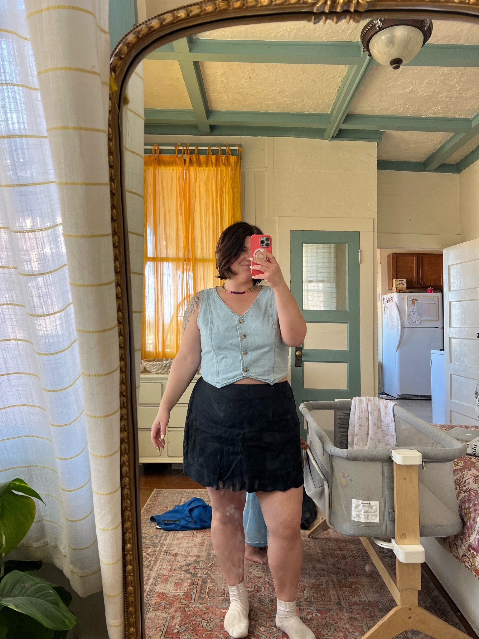 Denim vests are a trend I can get down with this spring! Can’t wait to style it. This is a size XL from Hollister but sold out right now. Linking the Abercrombie one! Skort is size XL as well  

#LTKSeasonal #LTKfindsunder50 #LTKmidsize