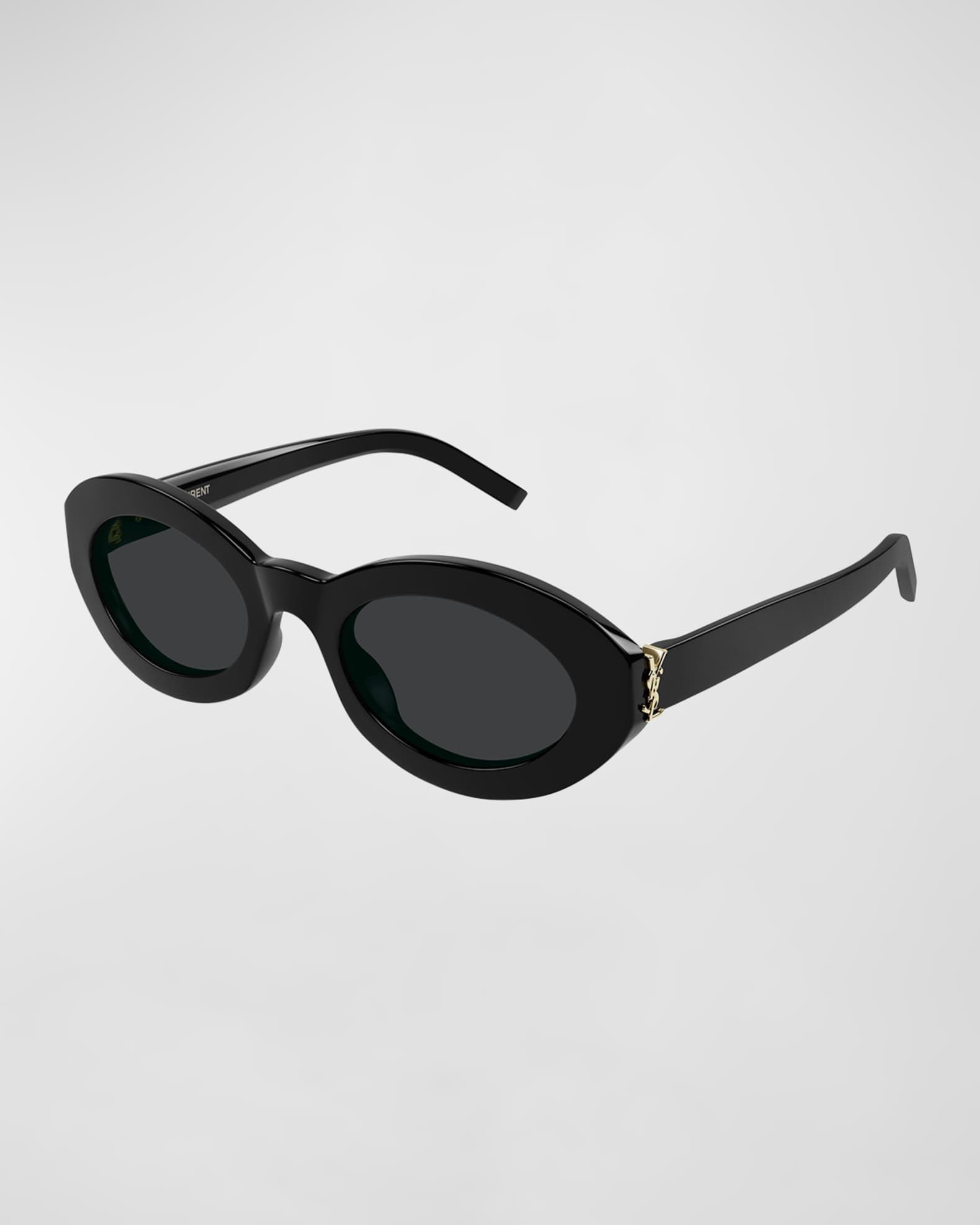 Saint Laurent YSL Acetate Oval Sunglasses | Neiman Marcus
