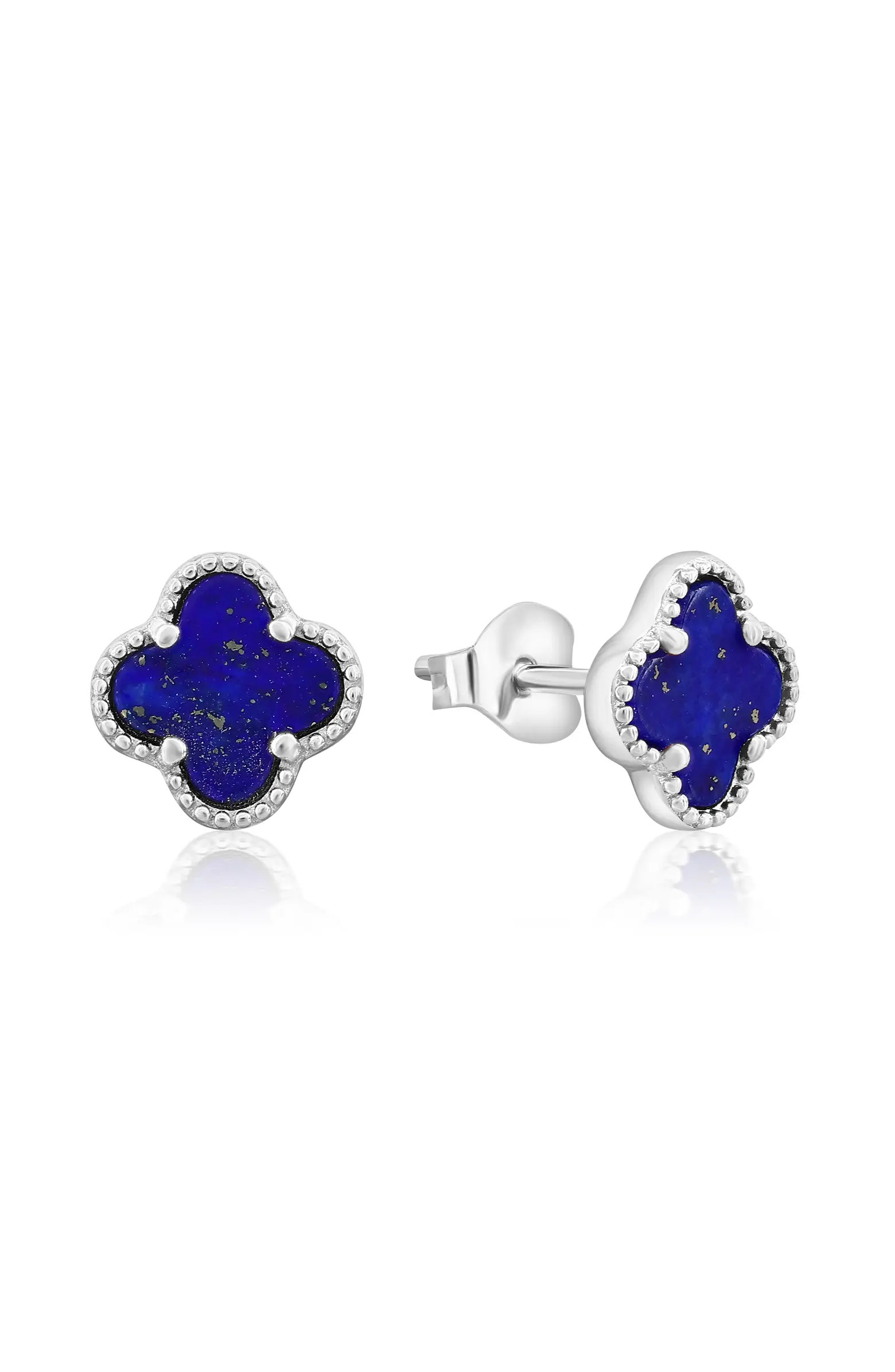 Donatello Gian Sterling Silver Clover Stud Earrings | Nordstrom | Nordstrom