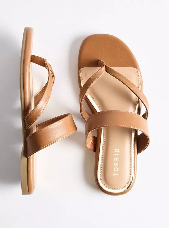 Strappy Thong Sandal (WW) in Black | Torrid (US & Canada)