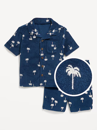 Printed Loop-Terry Shirt and Shorts Set for Toddler Boys | Old Navy (US)
