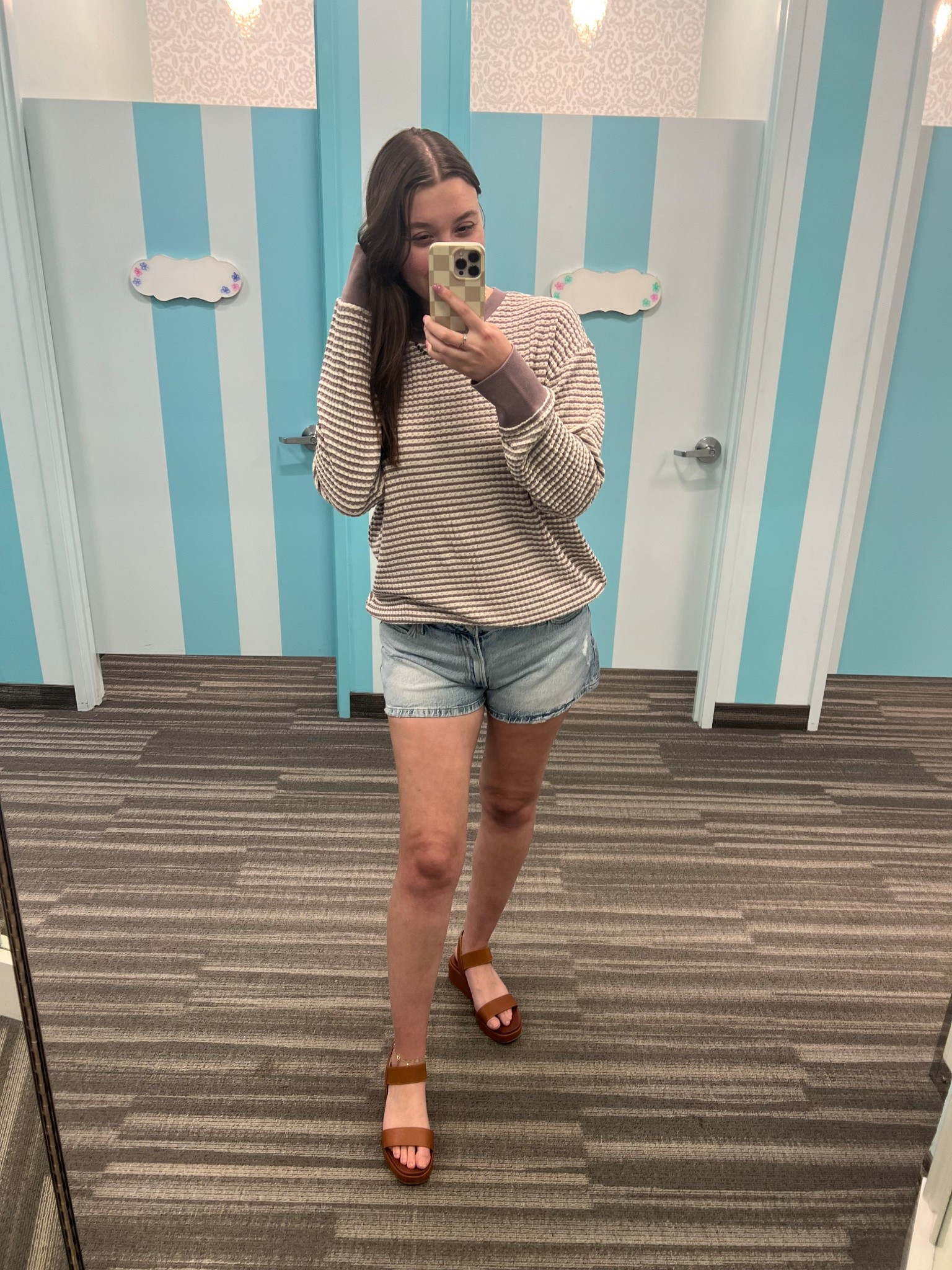 My go-to outfit for a cooler day that isn’t quite cool enough for pants. Plus the shorts are 50% off🤭

#LTKStyleTip #LTKFindsUnder50 #LTKSaleAlert