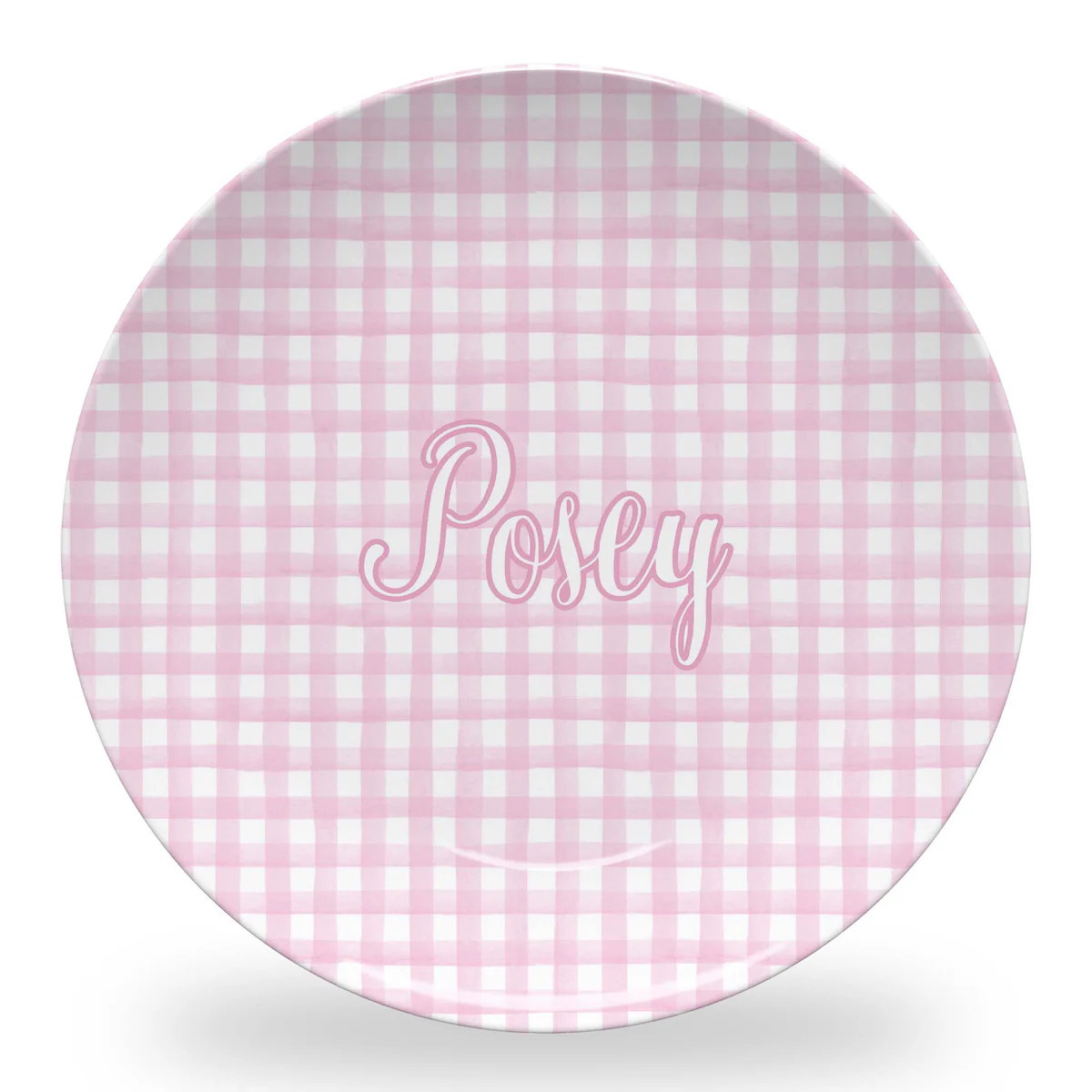 Pink Gingham Tableware (melamine free) | Lovely Little Things Boutique