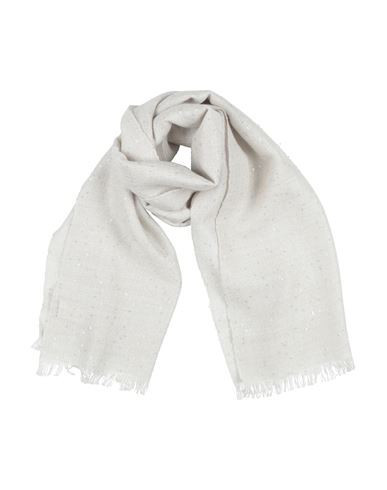 Brunello Cucinelli Cashmere Woman Scarf Light grey Size - Cashmere, Silk | YOOX (US)