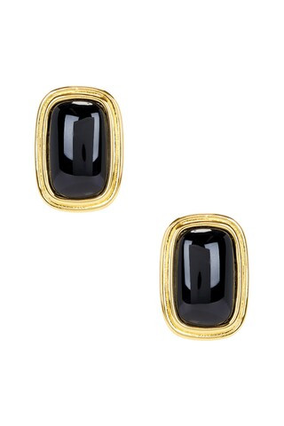 Heaven Mayhem Ribbon Earrings in Black & Gold from Revolve.com | Revolve Clothing (Global)