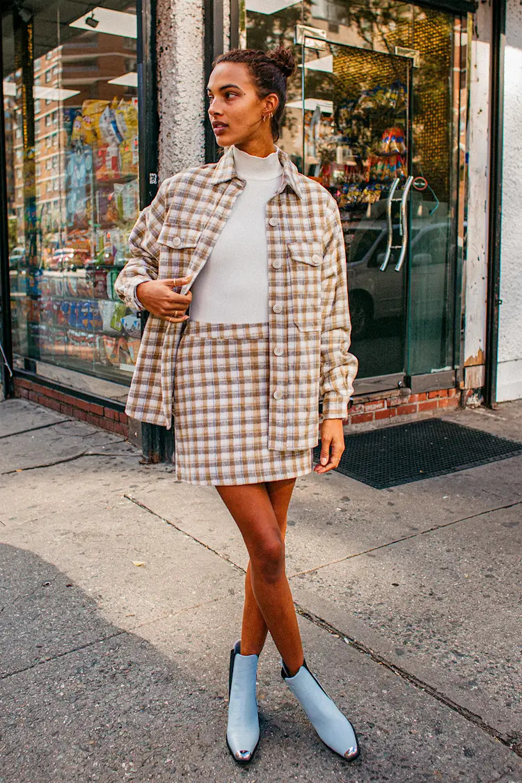 Mad for Plaid Cream Plaid Mini Skirt | Lulus (US)