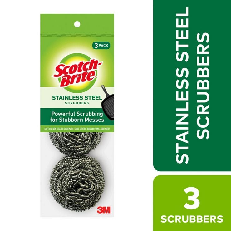 Scotch-Brite Stainless Steel Scrubbing Pads 3-pk. | Target