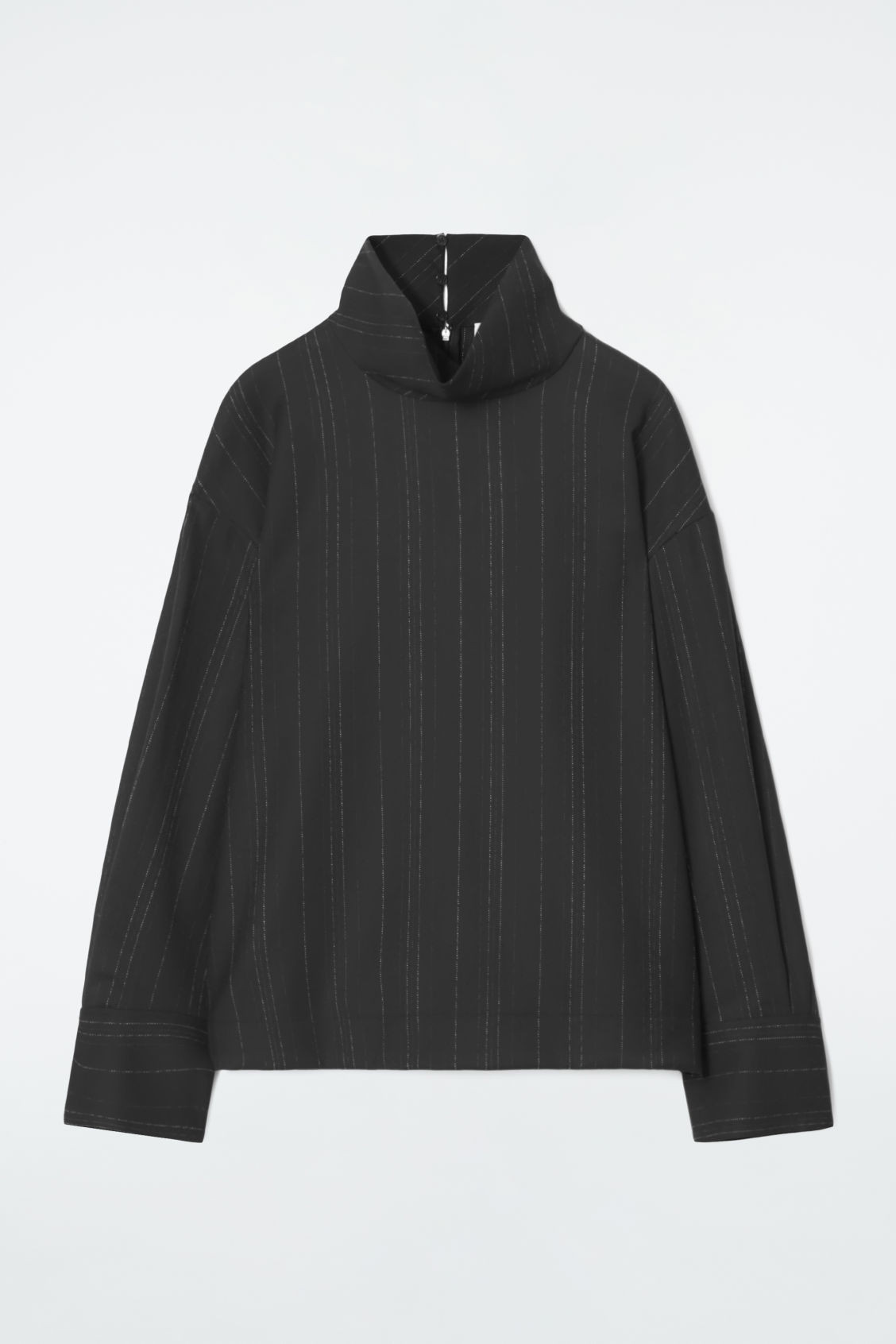 PINSTRIPED FUNNEL-NECK BLOUSE | COS UK