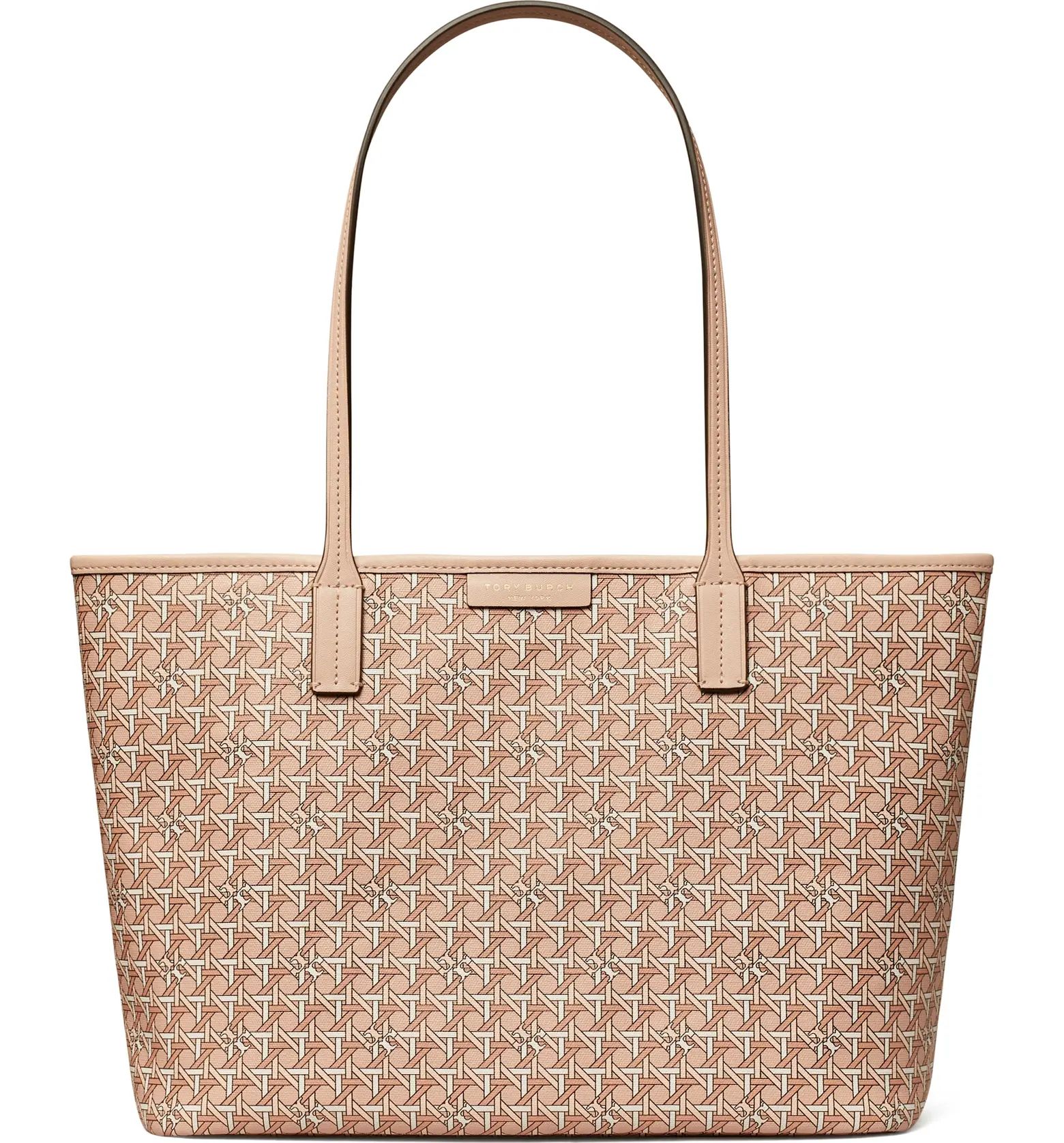 Tory Burch Small Canvas Basket Top Zip Tote | Nordstrom | Nordstrom