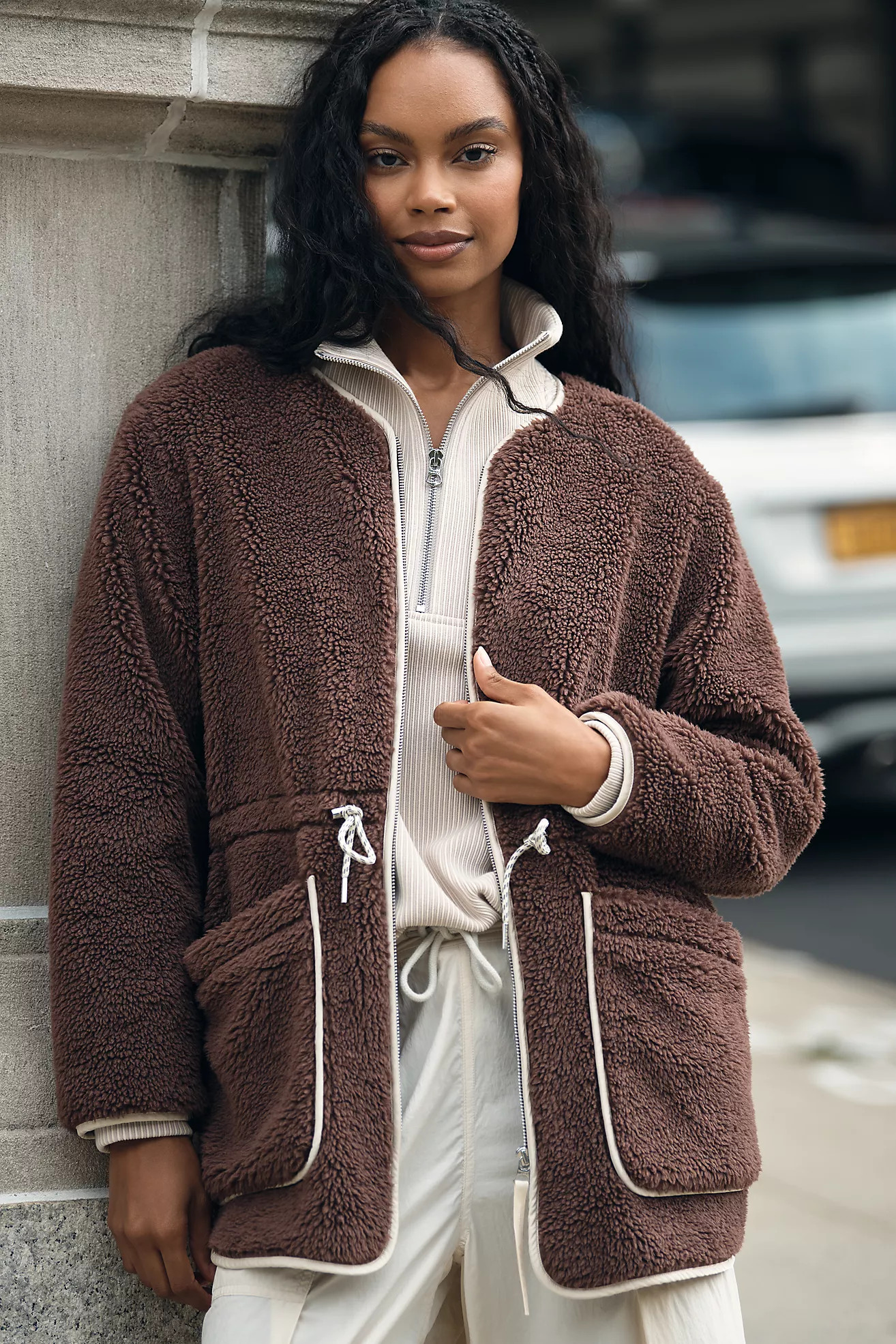 Varley Angelina Sherpa Fleece Coat | Anthropologie (US)