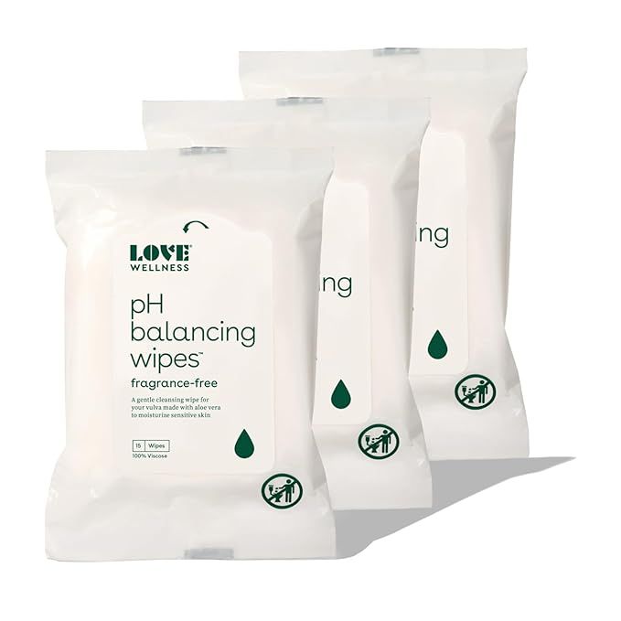 Love Wellness pH Balancing Wipes for Women | Feminine Hygiene for Cleansing with Aloe Vera | Frag... | Amazon (US)