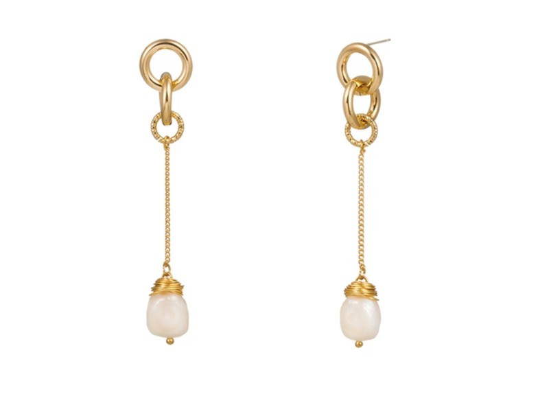 Baroque Pearl Drop Earrings for Women | Hollywood Sensation