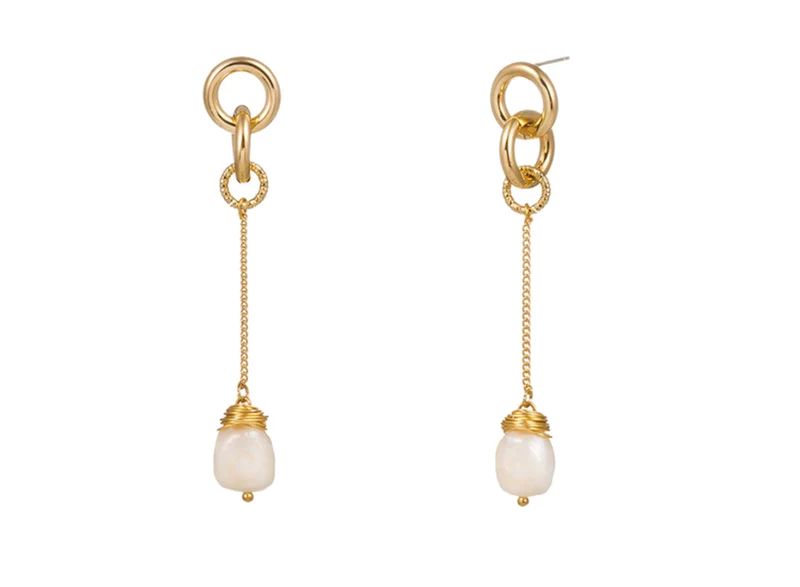 Baroque Pearl Drop Earrings for Women | Hollywood Sensation