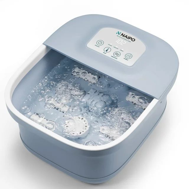 Naipo Foot Spa Bath Massager with Fast Heating, Rich Bubble, Vibration, Rollers, Lower Noise - Bl... | Walmart (US)