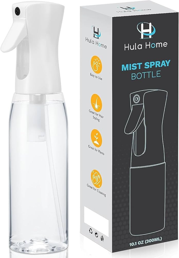 Hula Home Spray Bottle for Hair (16.9oz/500ml) Continuous Empty Ultra Fine Plastic Water Mist Spr... | Amazon (US)