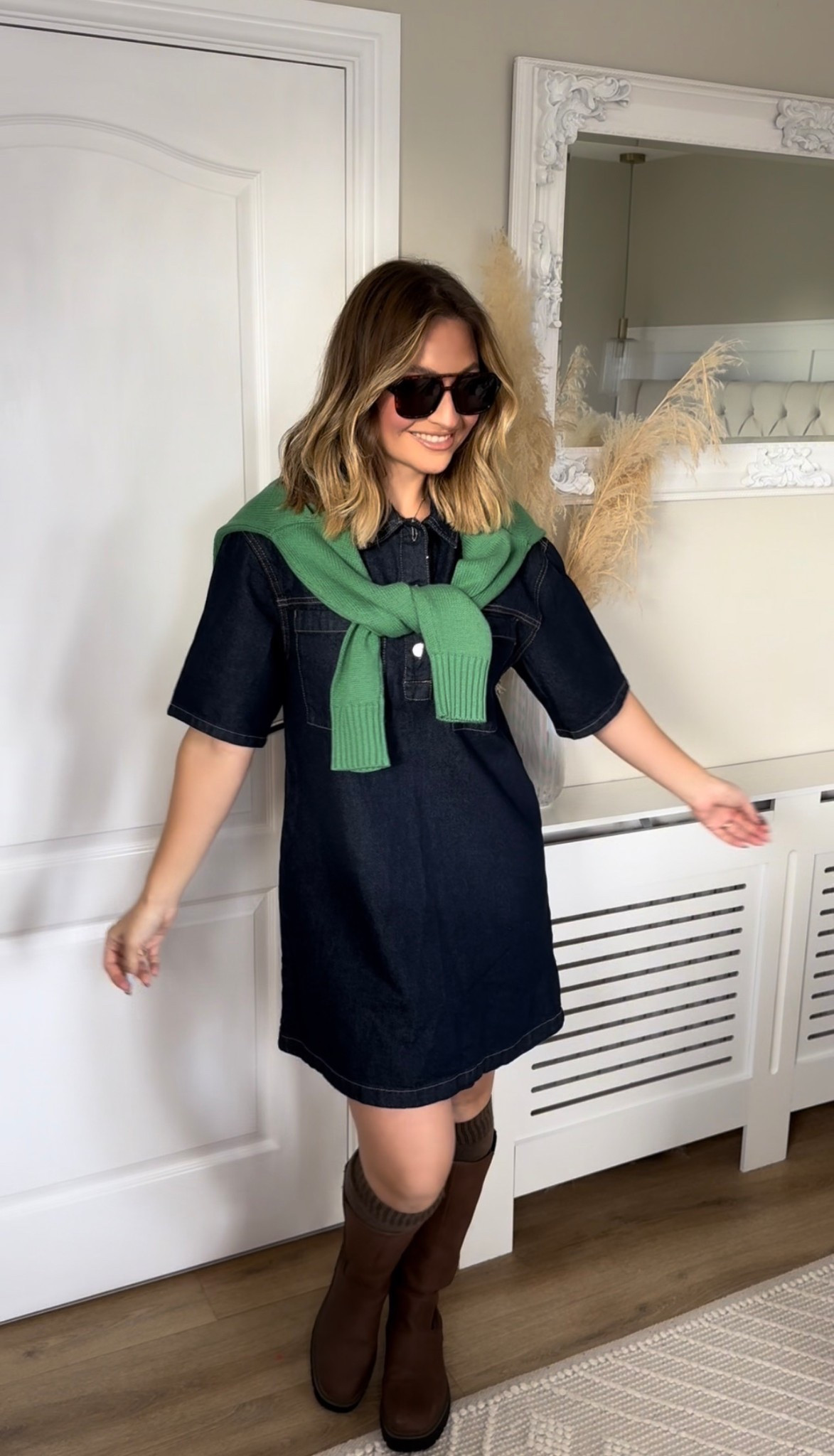 Cute 💙 Spring Vibes 🌷Style this stunning denim Dress up or down! The perfect transition Outfit 

#LTKSpringSale #LTKSeasonal #LTKootd