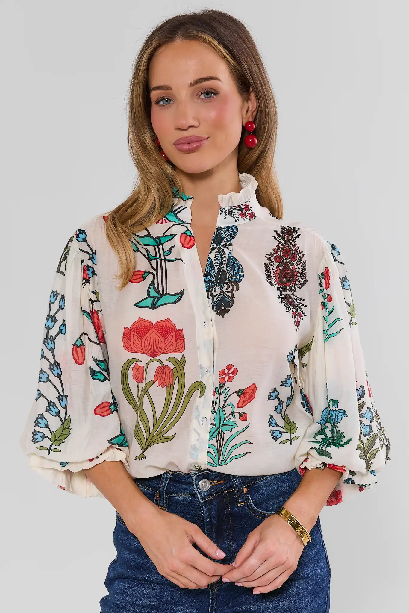 Sierra White Floral Top | Avara