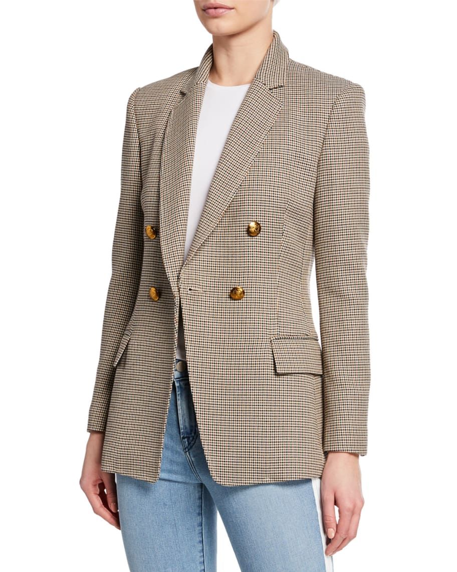 A.L.C. Sedgwick Double-Breasted Houndstooth Blazer | Neiman Marcus