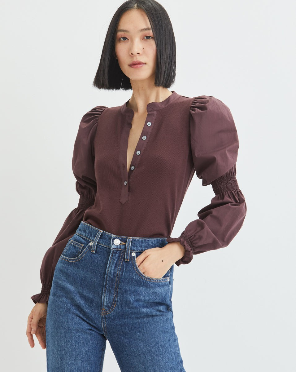 Effy Puff-Sleeve Top | Veronica Beard