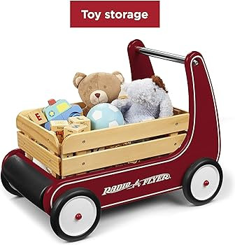 Radio Flyer Classic Walker Wagon, Sit to Stand Toddler Toy, Wood Walker, for Ages 1-4, Red | Amazon (US)