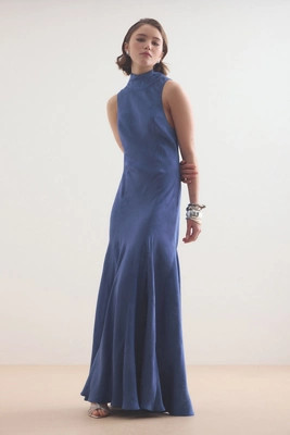By Anthropologie Joni Jacquard High-Neck Maxi Dress | Anthropologie (UK)